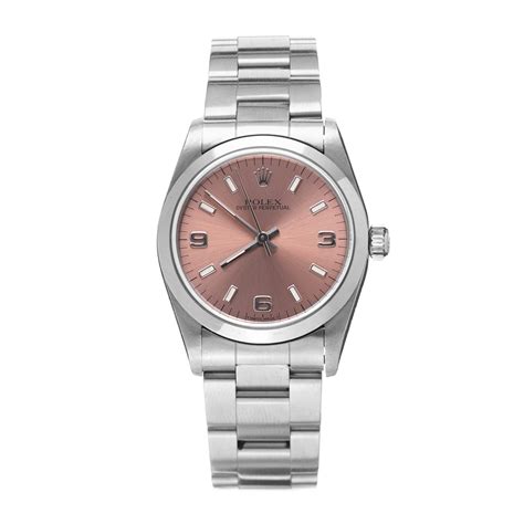 rolex oyster perpetual ladies pink leather band serpulative|rolex oyster band for sale.